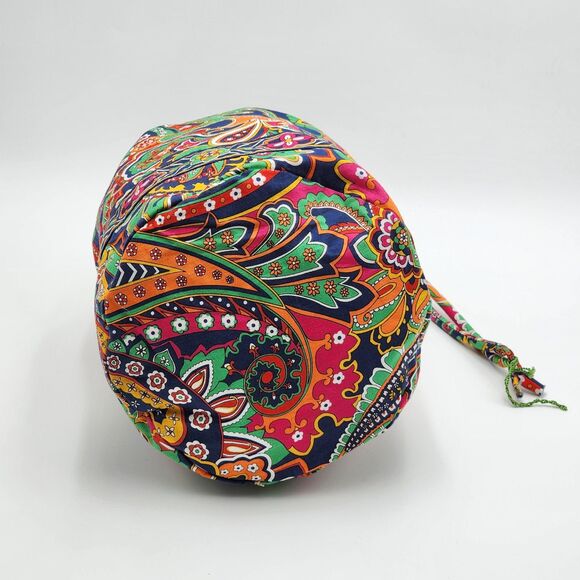 Vera Bradley 2013 Venetian Paisley Green Orange Red Ditty Drawstring Bag - Picture 4 of 9